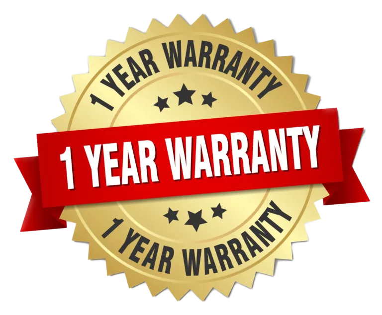 1 year warranty badge