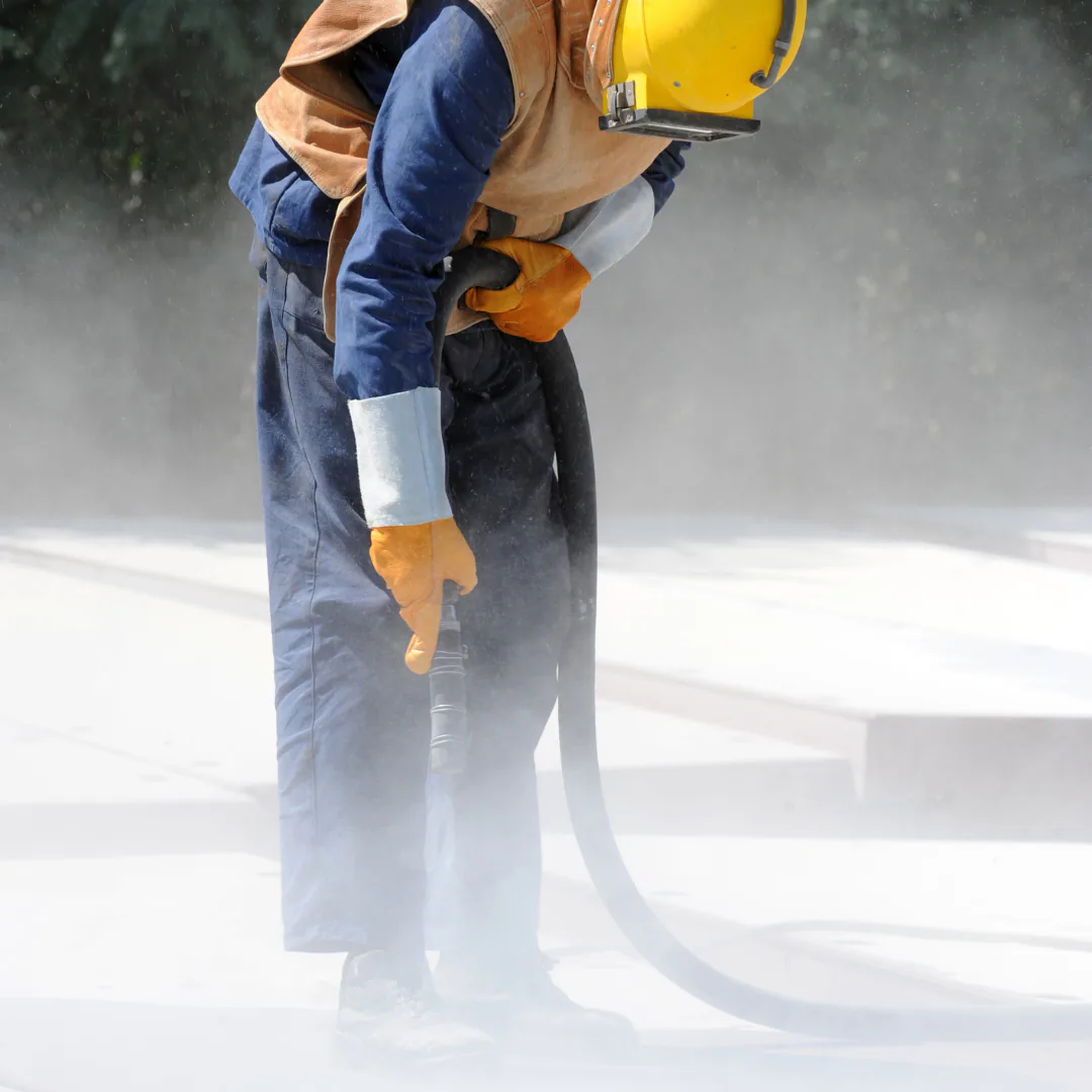 Sandblasting and painting